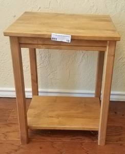 lot 18 image: WOODEN SIDE TABLE (16 W x 14 D x 20 H)