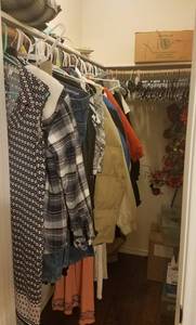 lot 82 image: CLOSET LOT OF ASSORTED CLOTHING AND MORE