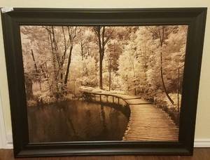 lot 83 image: LARGE SIZE WALL FRAMED PRINT (47 W x 36.5 H)