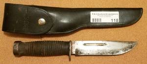 lot 118 image: VINTAGE CASE XX KNIFE WITH SHEATH (6 L)