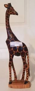 lot 189 image: GIRAFFE SCULPTURE (18H X 5.5W)