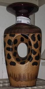 lot 194 image: ANIMAL PRINT STYLE CANDLE HOLDER (12L X 6W)