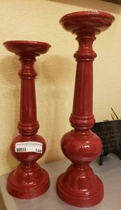 lot 148 image: LOT OF 2 CANDLE HOLDERS (16 H & 13.75 H)