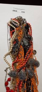 lot 430 image: LOT OF ASSORTED FASHION NECKLACES