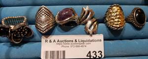 lot 433 image: LOT OF ASSORTED FASHION RINGS