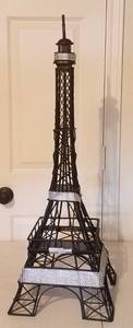 lot 209 image: METAL EIFFEL TOWER HOME DECOR SCULPTURE (11.5 BASE x 34 H)