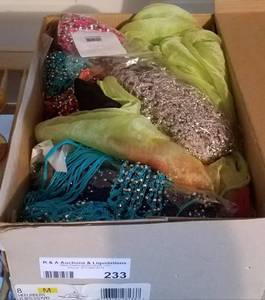 lot 233 image: LOT OF ASSORTED SCARVES