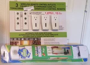 lot 249 image: NEW WIRELESS REMOTE CONTROL OUTLETS AND MORE