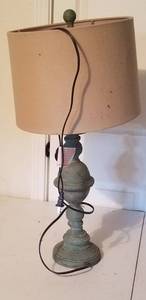lot 284 image: LAMP WITH SHADE (26 HIGH)