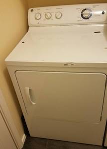 lot 451 image: GE ELECTRIC CLOTHES DRYER MODEL GHDP490EF3WW (DELAYED PICK UP - AFTER 300 PM)