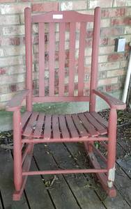 lot 469 image: WOODEN ROCKING CHAIR