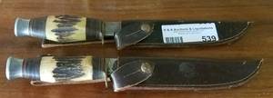 lot 539 image: VINTAGE KNIVES WITH SHEATS (ENGLAND) (BIDDING BY THE PIECE)