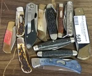 lot 549 image: LOT OF VINTAGE POCKET KNIVES