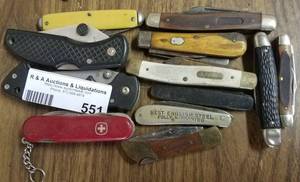 lot 551 image: LOT OF VINTAGE POCKET KNIVES