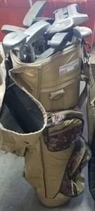 lot 561 image: GOLF CLUB BAG WITH 15 ASSORTED CLUBS (BIDDING BY THE  PIECE)