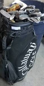 lot 565 image: GOLF CLUB BAG WITH 20 ASSORTED CLUBS (BIDDING BY THE  PIECE)