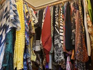 lot 357 image: CLOSET LOT OF ASSORTED CLOTHING AND MORE