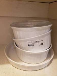 lot 380 image: LOT OF CASSEROLE  BAKING DISHES