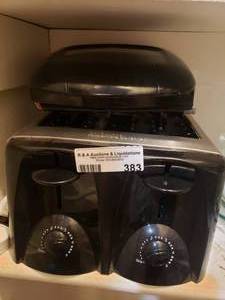 lot 383 image: TOASTER AND GEORGE FOREMAN GRILL