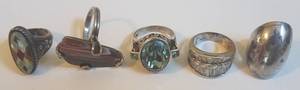 lot 599 image: 925 SILVER RINGS (BIDDING BY THE  PIECE)