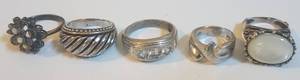 lot 600 image: 925 SILVER RINGS (BIDDING BY THE  PIECE)