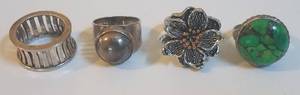 lot 601 image: 925 SILVER RINGS (BIDDING BY THE  PIECE)