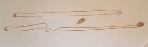 lot 608 image: 14K GOLD NECKLACES AND NUGGET PENDANT (BIDDING BY THE  PIECE)
