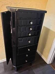 lot 347 image: JEWELRY BOX (18 W x 40.5 H X 12 D) CONTENTS NOT INCLUDED