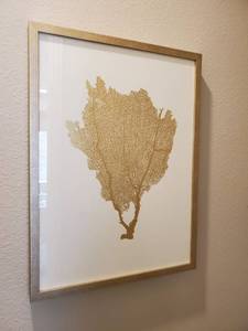 lot 86 image: Gold BranchCoral on Paper Framed with Glass