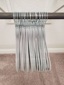 lot 87 image: Grey Velvet Flocked Hangers