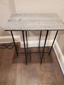 lot 100 image: Grey Granite Side Table