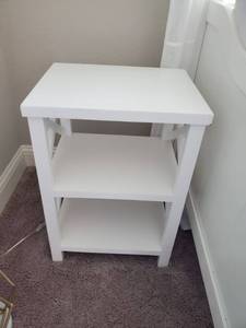lot 109 image: Small White 2 Shelf Unit