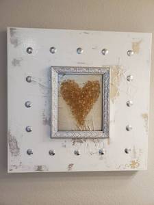 lot 117 image: Signed Original Mixed Media Wall Art on Canvas