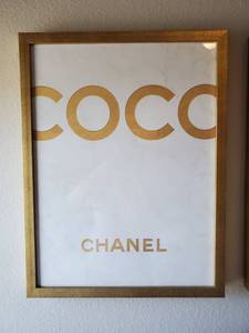 lot 131 image: Framed Coco Chanel Print