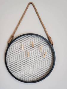 lot 168 image: Round Metal Hanging Message Board