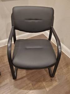 lot 94 image: Black Faux Leather Office Chair