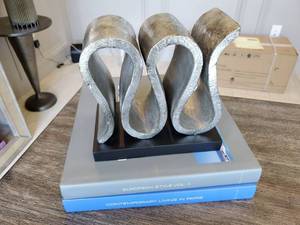 lot 11 image: Resin Sculpture with 2 Books