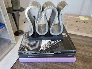 lot 12 image: Resin Sculpture with 3 Books