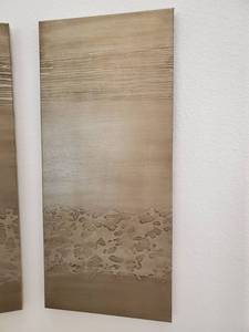 lot 37 image: Textured Gold Giclee on Canvas Metal Alloy 8