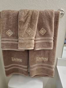 lot 59 image: Group of Monogramed Brown Towels