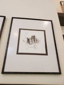 lot 63 image: Signed Art on Paper Grey Scale 6