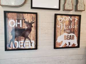 lot 156 image: Pair of Framed Animal Prints with Glass