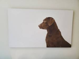 lot 161 image: Dog Print on Canvas Dog Game