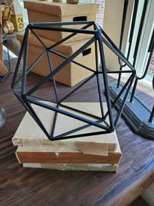 lot 177 image: Metal Sculpture with 3 Books