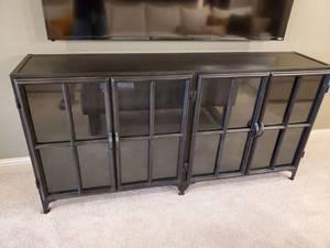 lot 199 image: Metal 4-Door Industrial Console