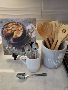 lot 232 image: Cookbook with Utensils, Etc