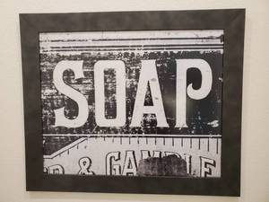lot 250 image: Framed Soap II Print with Glass