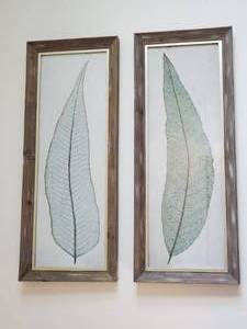 lot 37 image: Pair of Framed Tall Leaves by Uttermost