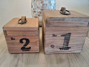 lot 38 image: Decorative Wooden Boxes with Lids