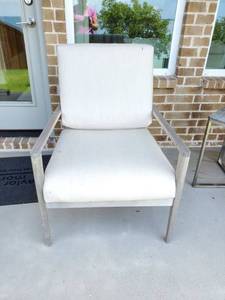 lot 60 image: Outdoor Wood Chair by White Label with Summer Classic Cushions